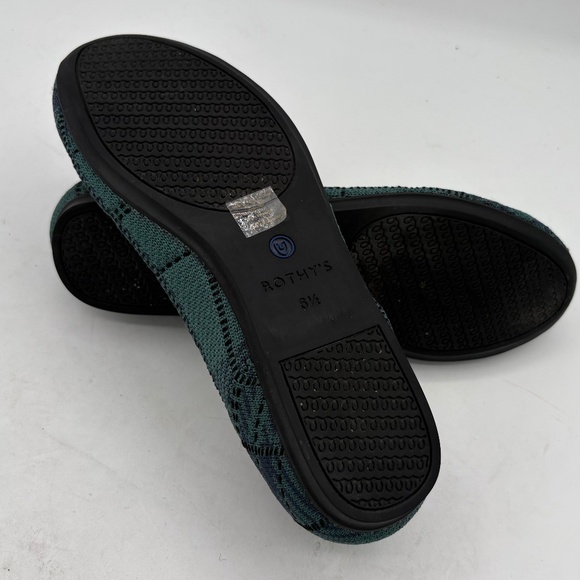 Rothy’s The Lounge Loafer In Preppy Plaid Green and Blue Size 6.5 retired flats - Picture 9 of 11
